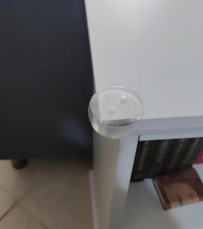 Rocky Mountain Goods Safety Clear Corners Guards - 4 Pack Corner Protector for Baby - Table, Furniture, Cabinets, Glass Top, Sharp Corners - Soft and Strong - Slide and Push On Bumpers