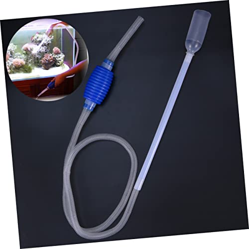 Angoily 1.7m Fish Tank Siphon Vacuum Cleaner Easy Install Aquarium Water Change Hose Gravel for Small Large Tanks Random Color