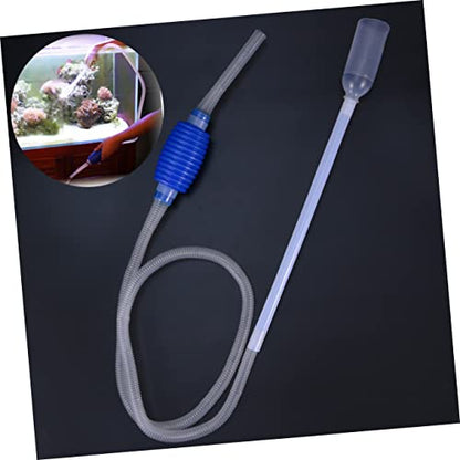 Angoily 1.7m Fish Tank Siphon Vacuum Cleaner Easy Install Aquarium Water Change Hose Gravel for Small Large Tanks Random Color