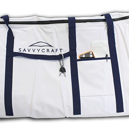 Savvycraft Waterproof Leakproof Insulated Fish Kill Bag, Heavy Duty Soft Fish Storage Bag with Easy Grip Handles, White 48" L x 10" W x 20" H - style: Flat Bottom: 48"l X 10"w X 20"h