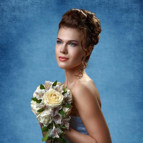 Blue Photography Backdrops for Photoshoot, Vintage Abstract Portrait Photo Backdrop, Photo Booth Props 6x9ft