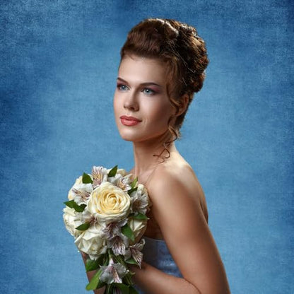 Blue Photography Backdrops for Photoshoot, Vintage Abstract Portrait Photo Backdrop, Photo Booth Props 6x9ft