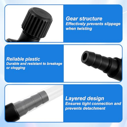 Psyqtsuary Aquarium Air Valve, 10 Pcs Aquarium Air Pump Control Valves T Shaped Single Way Plastic Air Flow Control Regulator Aquarium Air Pump Accessories for Fish Tank 3/16" ID Tubing (Black) - color: Black