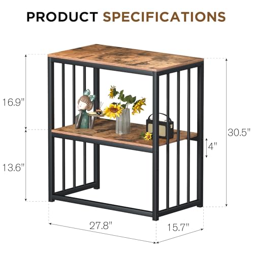 20-29 Gallon Fish Tank Stand, Adjustable 2-Tier Metal Aquarium Stand with Shelf for Fish Tank Accessories Storage,Turtle Reptile Terrariums Stand Rack for Home Office,Tank not included
