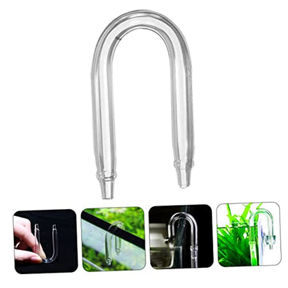 U-Shaped CO2 Diffuser Tube for Aquariums 1 Piece CO2 Tube Compatible Aquarium Plants Sturdy Glass Construction for Fish Tanks