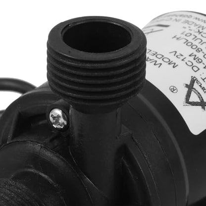 COLLBATH Water Booster Pump Submersible Micro Circulation Pump with Ceramic Shaft and Suction Cup Dc12v for Aquarium Fountain and Rainwater Transfer