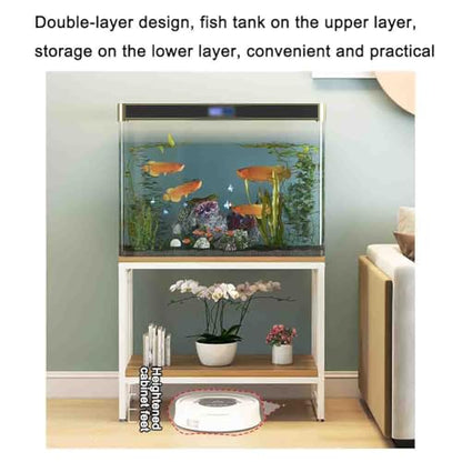 Metal Aquarium Stand, Heavy Duty 2-Tier Fish Tank Rack Shelf, Torage Rack Bracket for Fish Tank Accessories Storage, for Home Office (White b)
