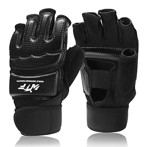 Punch Bag Training Gloves, LangRay MMA Grappling Gloves for Sparring Martial Arts Boxing Training for Adults and Kids - size: X-Large, style: Taekwondo Black