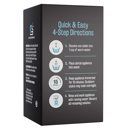 Overnight + Whitening Retainer Cleaner Tablets, Mint, 4 Month Supply by M3 | Compatible with Retainer Cleaner Machine & Ultrasonic Retainer Cleaner, Helps Remove Tough Stains, Buildup, Odors & Plaque - size: Overnight Whitening (120 Count)