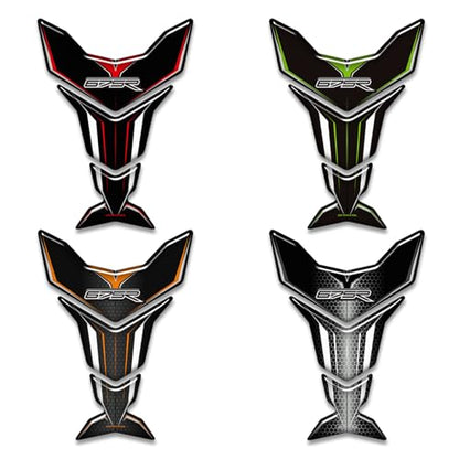Motorcycle 3D Tank Pad Compatible with Triumph Street Triple Daytona 675 765R RS Stickers Gas Kit Knee Fish Bone Tank Pad Decals Fit for 675 765 R RS Stickers Decals Tank Protection Waterproof (A-19) - color: A-19