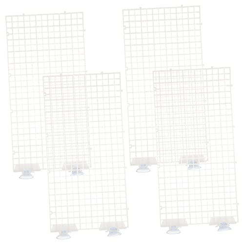 Aquarium Isolation Panel Lattice Plate Transparent Sections with Random Color Suction Cups Easy to Install Dividers for Fish Tank Breeding and Separation