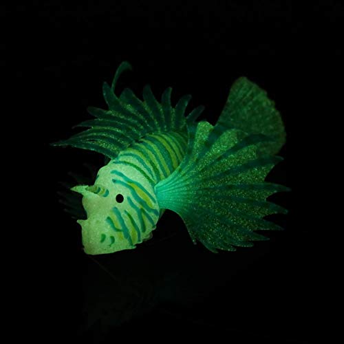 Yosoo Artificial Lionfish Luminous Fake Fish Aquarium Fish Ornament Simulation Animal Decoration (Blue)