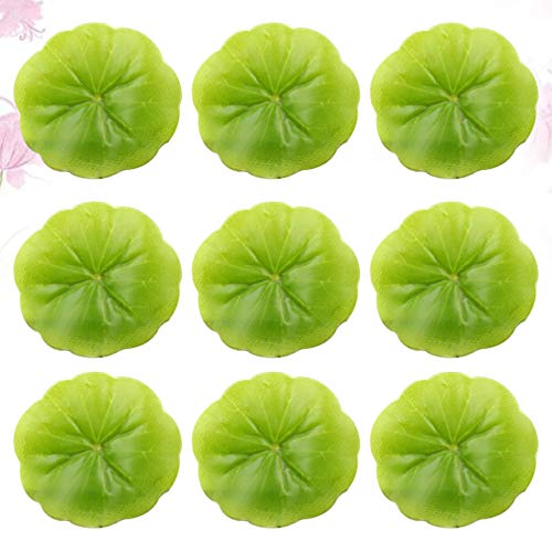 PRETYZOOM 90pcs Mini Artificial Floating Foam Lotus Leaves Lily Pads Artificial Foliage Pond Decor for Pond Pool Home Aquarium Decoration (2.36")