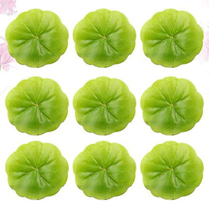PRETYZOOM 90pcs Mini Artificial Floating Foam Lotus Leaves Lily Pads Artificial Foliage Pond Decor for Pond Pool Home Aquarium Decoration (2.36")