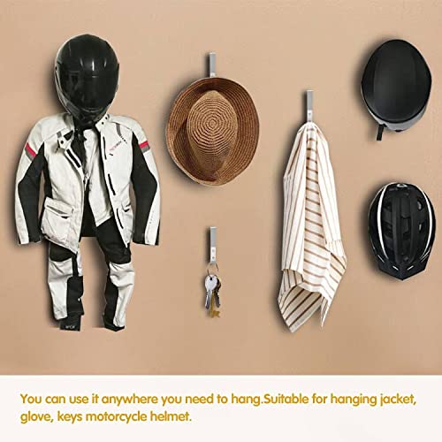 6 Set Motorcycle Helmet Holder Hook, Metal Wall Mount Helmet Hanging Rack