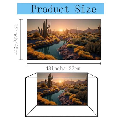 3 Pack Terrarium Background 48x18 inches Fabric Terrarium Reptile Background Stream Gobi Cactus Green Leaves Jungle Forest Desert Fern Terrarium Background - size: 48X18inch