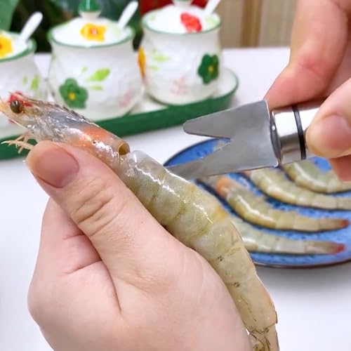 3 PCS Shrimp Tool, 5 In 1 Multifunctional Shrimp Line Fish Maw Knife, Shrimp Deveiner Tool and Shrimp Peeler