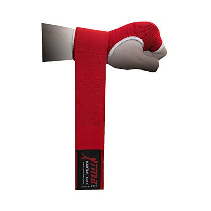 TMA Training Boxing Inner Gloves Hand Wraps MMA Fist Protector Bandages Mitts - color: Red, size: Large