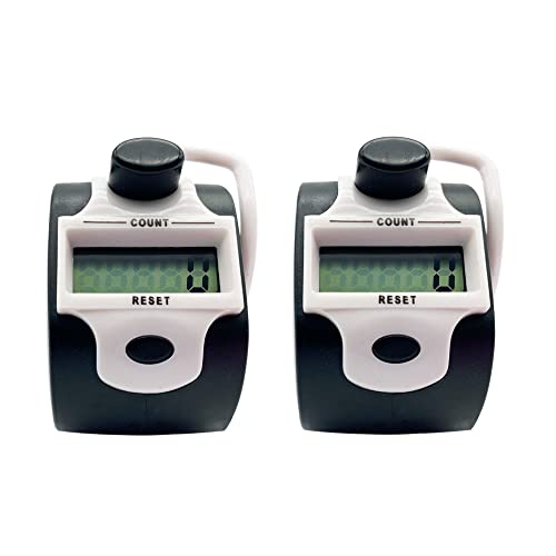 Tally Counter Digital LCD Electronic Handheld 5-Digit Number Count Clicker - color: White
