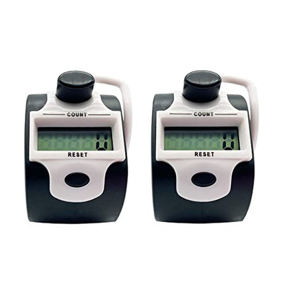 Tally Counter Digital LCD Electronic Handheld 5-Digit Number Count Clicker - color: White