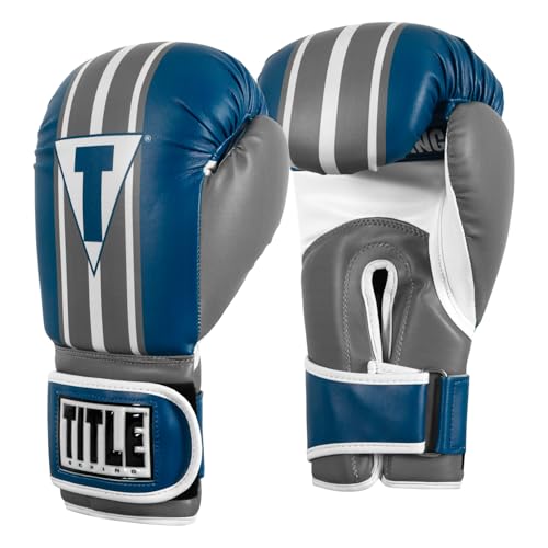 Title Boxing World Bag Boxing Gloves - color: Light Blue/Grey/White, size: 14 oz