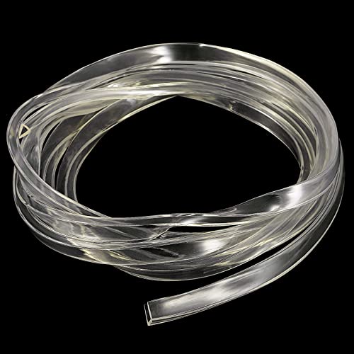 uxcell U Channel Edge Trim, 11.5ft Length Rubber Guard Seal Strip Edge Protector Fit for 4-5mm Edge, (9/16" W x 5/16" H) Clear - size: 9/16"x 5/16"x 11.5ft