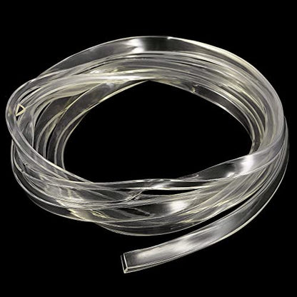 uxcell U Channel Edge Trim, 11.5ft Length Rubber Guard Seal Strip Edge Protector Fit for 4-5mm Edge, (9/16" W x 5/16" H) Clear - size: 9/16"x 5/16"x 11.5ft