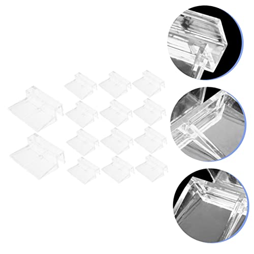Generic 32pcs Aquarium Cover Clip Holders Fish Tank Lid Bracket Easy to Install Acrylic Support for Aquariums and Fish Tanks