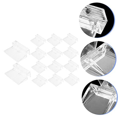 Generic 32pcs Aquarium Cover Clip Holders Fish Tank Lid Bracket Easy to Install Acrylic Support for Aquariums and Fish Tanks