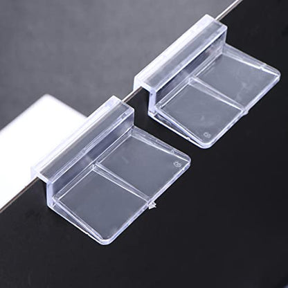Mikikit 10Pcs Plastic Aquarium Bracket for Fish Tank Covers Support Frame for Home Aquariums for Fish and Pets