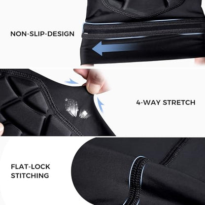 Wrestling Long Knee Pads Compression Leg Sleeves - color: Black, size: Medium