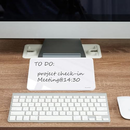 Small Desktop Whiteboard - Glass Dry Erase Board 8 X 6 Inches Tabletop Easel Whiteboard with Stand, Desk Board Buddy for Artist, Teacher and Student - color: 8 X 6 Inches - White