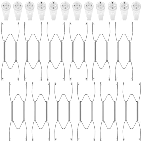 Hotop 12 Pcs Wall Plate Hangers Wire Invisible,6 Inch,Silver - color: Silver, size: 6 Inch