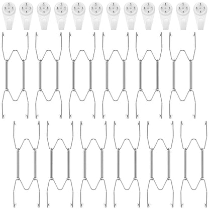 Hotop 12 Pcs Wall Plate Hangers Wire Invisible,6 Inch,Silver - color: Silver, size: 6 Inch