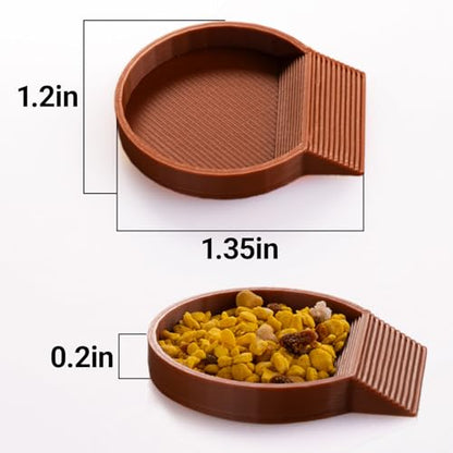 12-Pack Feeding Dish for Invertebrates – Feeder Bowls for Dubia Roaches, Isopods, Springtails, Superworms, Small Insects & More – Mini Bowls for Reptile Food & Supplements