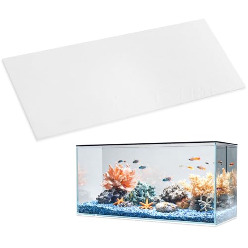 Aquarium Leveling Mat, 12 x 48 Inch Under Tank Pad, 6mm Thick Non-Slip Shockproof Fish Tank Cushion, Waterproof, Easy to Cut, White - color: White, size: 12 x 48in