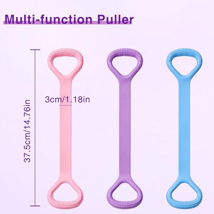 Figure 8 Resistance Band, 3pc Arm Back Shoulder Exercise Bands, Elastic Rope Stretch Fitness Band for Chest Expander, Yoga, Gym Fitness Pulling Rope