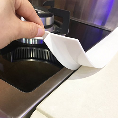 Kitchen Stove Counter Gap Cover (2 Pack), Long & Wide Gap Fillers Between Counters, Stoves, Washing Machines and Oven, Easy Clean Heat-Resistant, White 25 Inches - color: 25'' White
