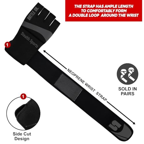 Stealth Sports Boxing Inner Gloves Neoprene Wrist Support Padded Gel Wraps Hand Protection Boxing Bag Hand Wraps for Punching MMA Martial Arts Muay Thai Speed Bag Training – Under Mitts (L)