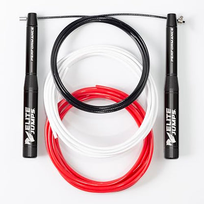 Elite Jumps Sports Performance Speed Jump Rope Bundle - color: Black