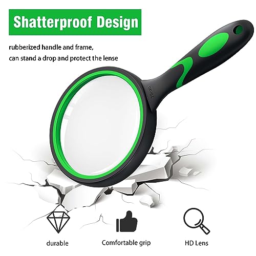 Magnifying Glass, 10X, Green, Reading, Hobbies, Science Books, Observation - color: Green