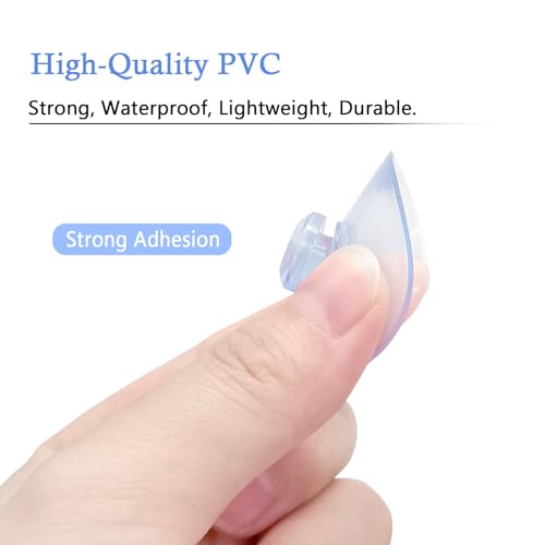Medsuo 12pcs Suction Cup Glass Suction Pads 40mm Clear PVC Plastic Sucker Pads Without Hooks Extra Strong Suction Holder for Home Kitchen and Bathroom Window Glass Door