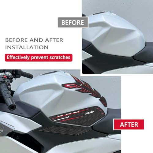 for Ninia 500 Z500 Ninja 500 SE ninja500 2024 2025 2026 New Accessories Side Fuel Tank Pads Protection Stickers Decals Fuel Tank Knee Pads Traction Pads Fuel Tank Pads Anti-slip side fuel tank sticker