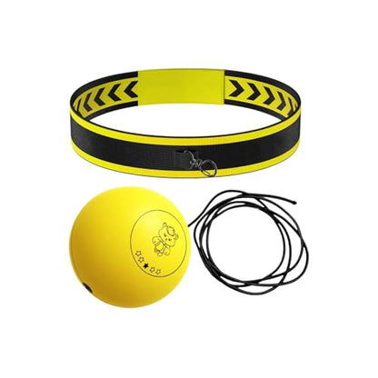Head Ball Boxing Reaction Training Fun Hand Eye Coordination - color: Yellow ball