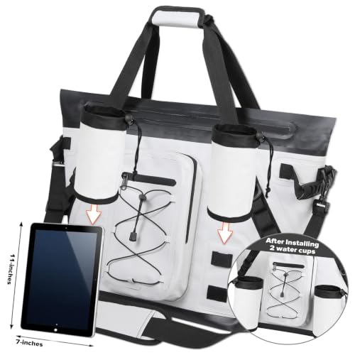 MORXPLOR Insulated Fish Cooler Kill Bag with Flat Bottom-26x18 31x14 40x16 50x18 60x20 70x25 Inches Waterproof Fishing Tackle Kill Cooler Bag - color: Misty-26x18x9