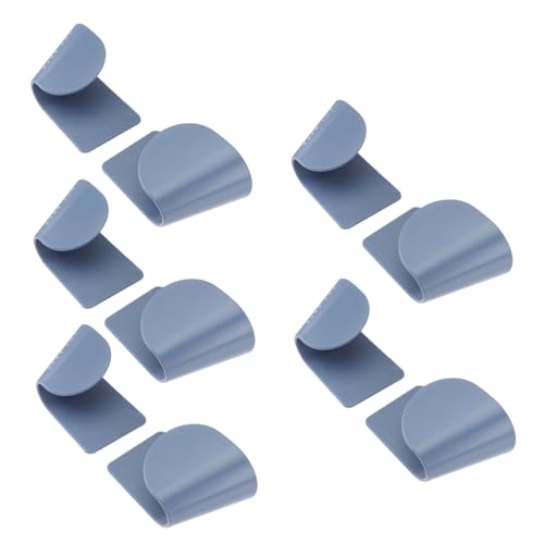 VOSAREA 5pair Abs Frosted Pot Lid Holder Seamless Adhesive Kitchen Storage Rack for Lids Pans and Trays Lightweight Organizer for Tidy Kitchen Use Blue