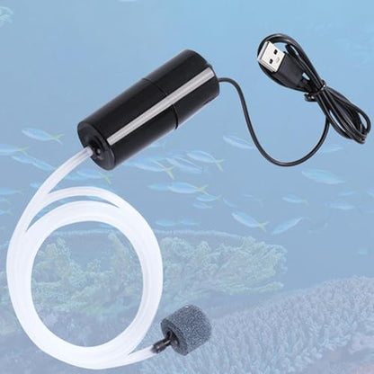 5V Water Pump - Copper Movement Water Pump Electric with Stable Air Release,5V Pumps Home Quiet Oxygen Increasing Waterproof for Home Tank - color: Black