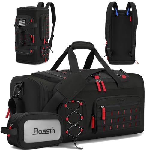 BOSSTIN Gym Bag for Men & Women, 45L-50L Expandable Sports Duffle Bag - color: Black