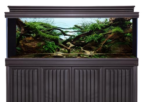 48x24 inches Aquarium Fabric Background Grass Leaves with Stone Aquarium Backdrop River Bed & Lake Aquatic Plant Fish Tank Aquatic Plants Background