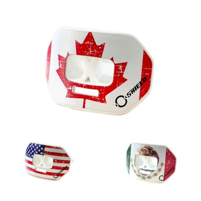 O Shield Vortex Graphic Football Mouth Guard, Canada Flag - color: Canada Flag